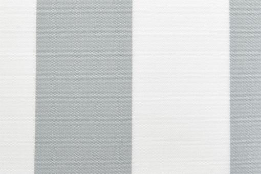 Markisenstoff 140 cm - Italy Sun - Blockstreifen Grau / Weiß