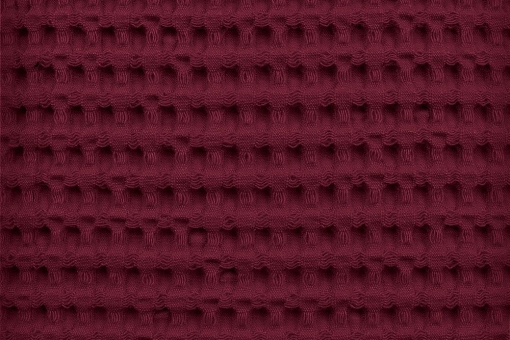 Waffelpiqué-Stoff XXL - Uni Bordeaux