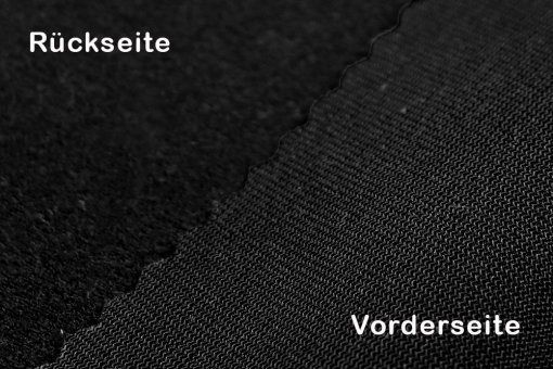 Klett-Velours - B1 - 160 cm - Schwarz 