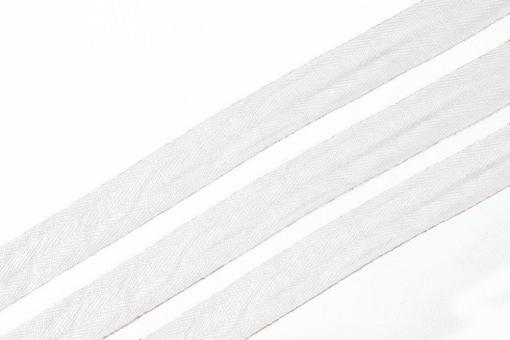 Baumwoll-Verstärkungsband - Fischgrat-Köper - 2,5 cm - Meterware Weiß