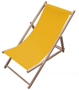 Liegestuhl-Stoff - gesäumt - 60 cm breit - Uni Gelb