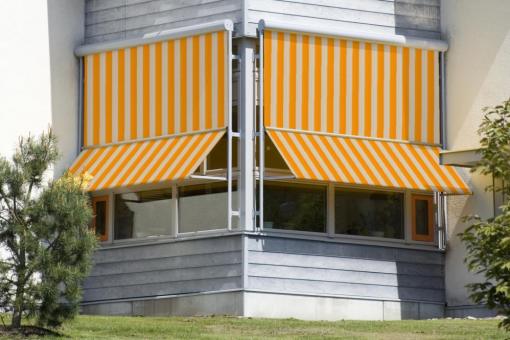 Markisenstoff Spain Summer - 160 cm - Blockstreifen Gelb Blockstreifen