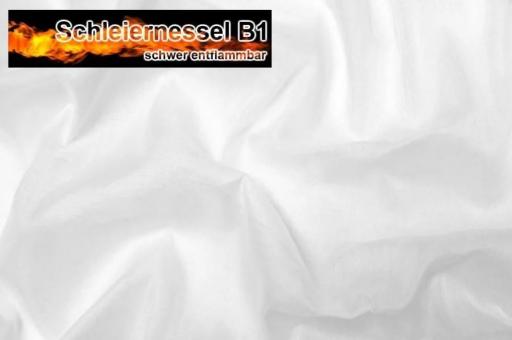 Fertig-Segeltuch Baumwoll-Schleiernessel - rechtw. Dreieck - a: 159 x b: 161 cm - Weiß - schwer entflammbar - B-Ware 