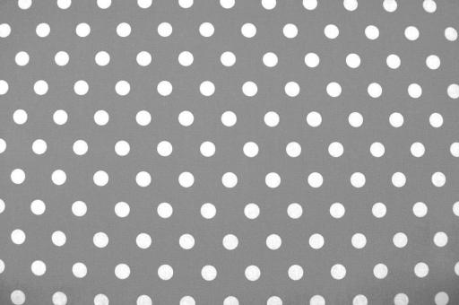 Tischdeckenstoff Ramona - beschichtet - Punkte Grau