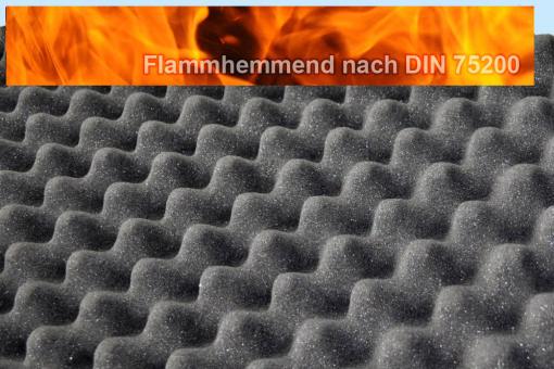 Akustik-Schaumstoff - flammhemmend - 2 cm dick - 206 x 100 cm 