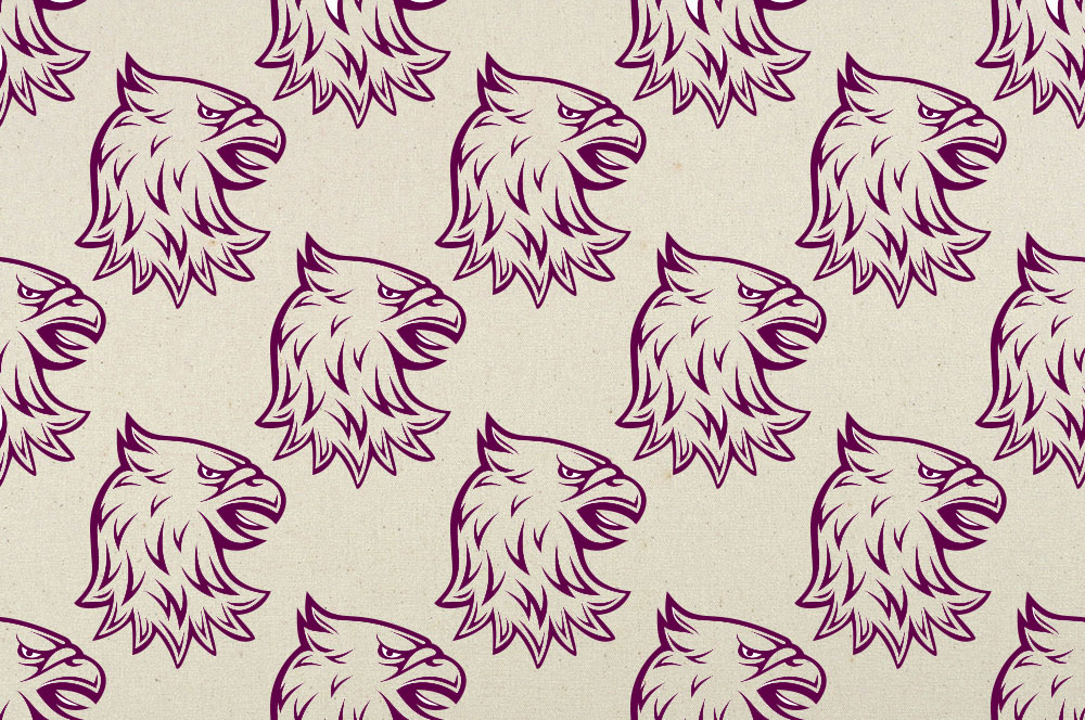 Tipi-Zeltstoff - Heraldik-Adler Brombeer