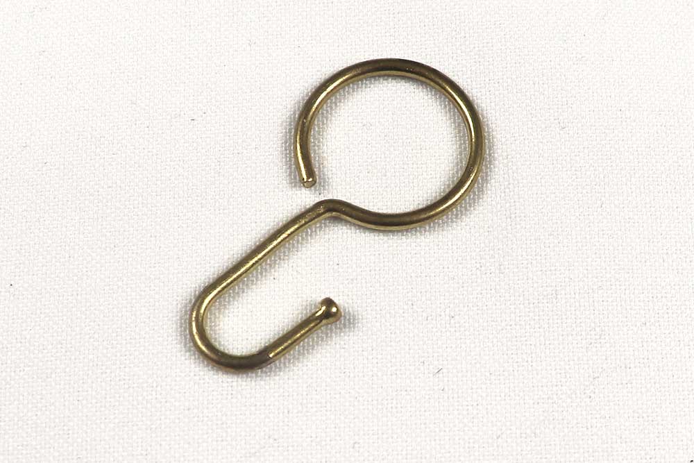 20x Seilhaken Metall - vermessingt 