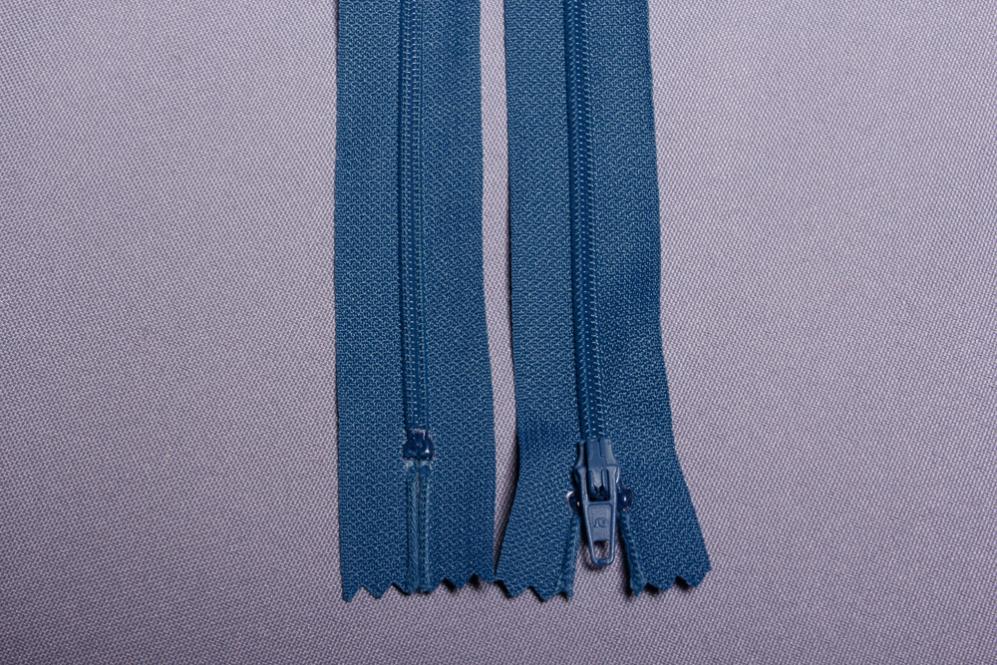 Kunststoff-Reißverschluss nicht teilbar - 40 cm - Jeans gewaschen