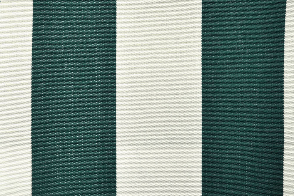 Outdoor-Möbel- und Markisenstoff - Blockstreifen Dunkelgrün/Weiß