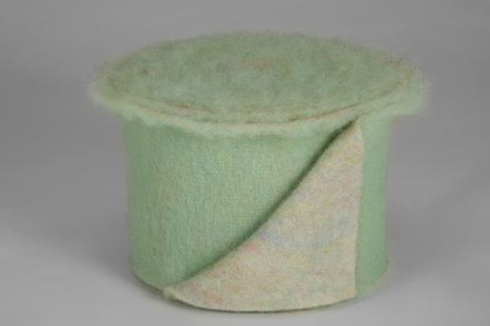 Wollfilz Elly - 15 cm - 4 m-Rolle - Mint/Creme Melange